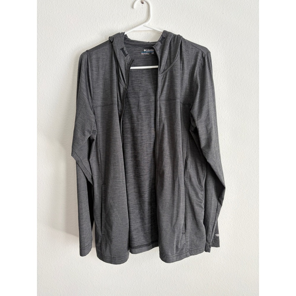 Columbia Sportswear Mens Full Zip Hoodie Charcoal Grey Heathered Activewear M